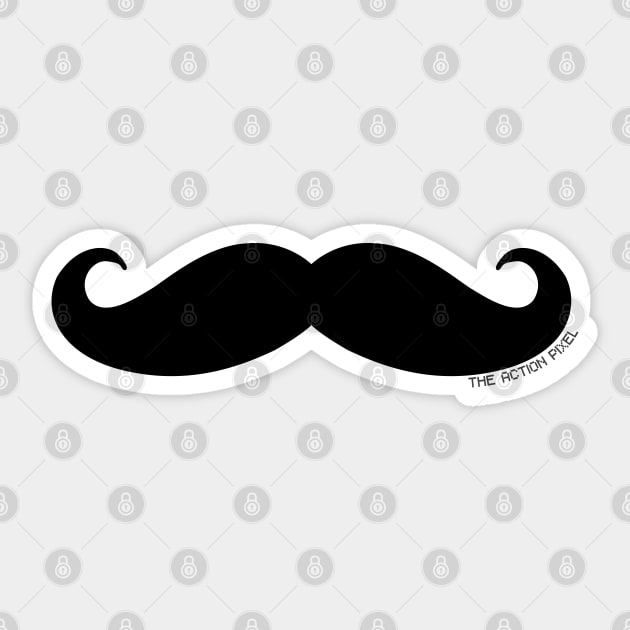 Manly Man Moustache Sticker by TheActionPixel